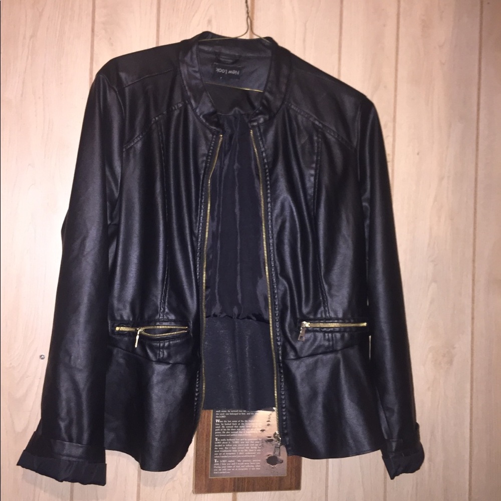 Black leather jacket